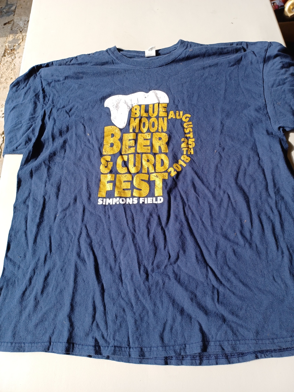 Gildan Navy Tee with Bright Yellow Graphic